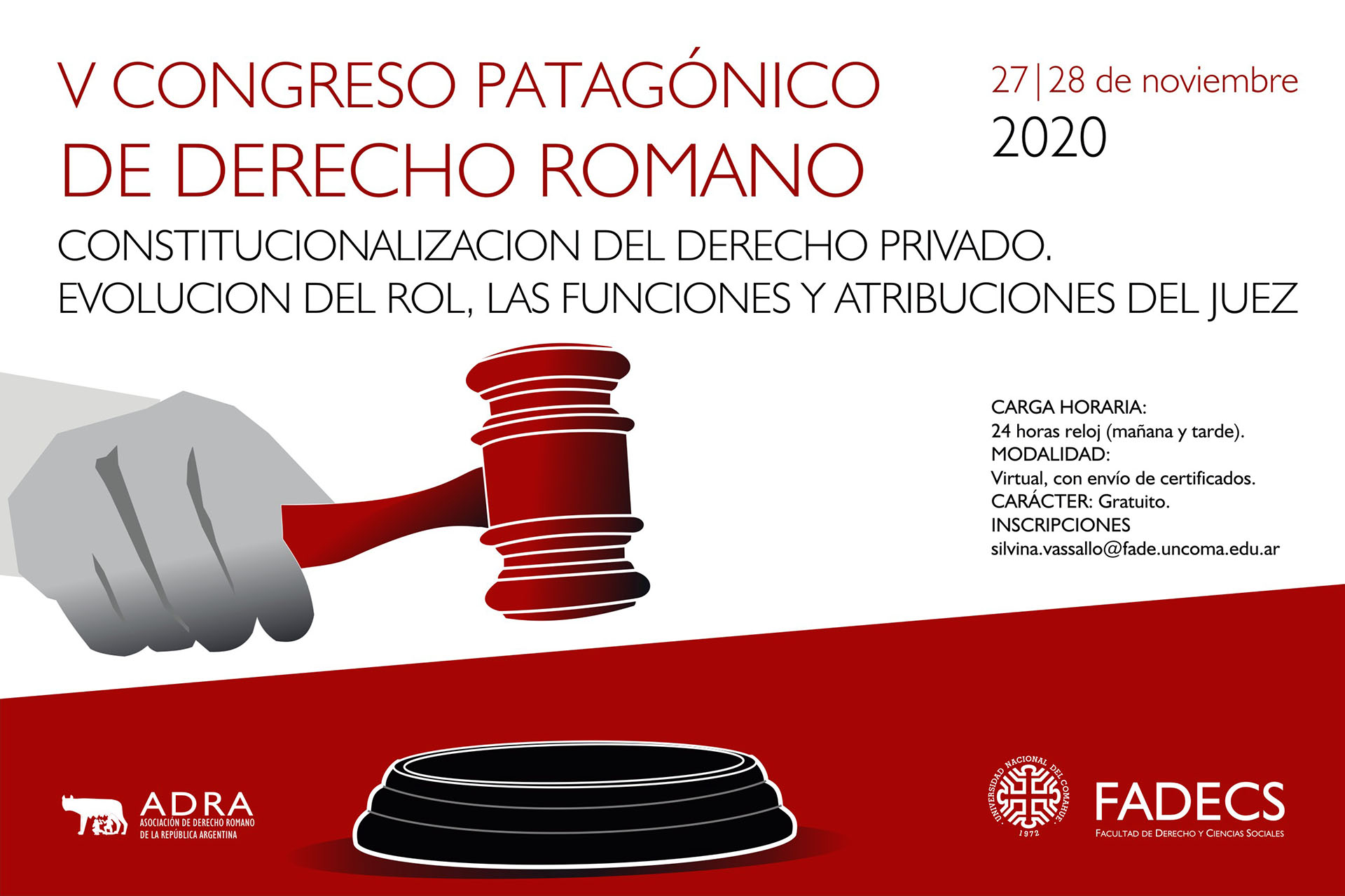 V CONGRESO PATAGÓNICO DE DERECHO ROMANO